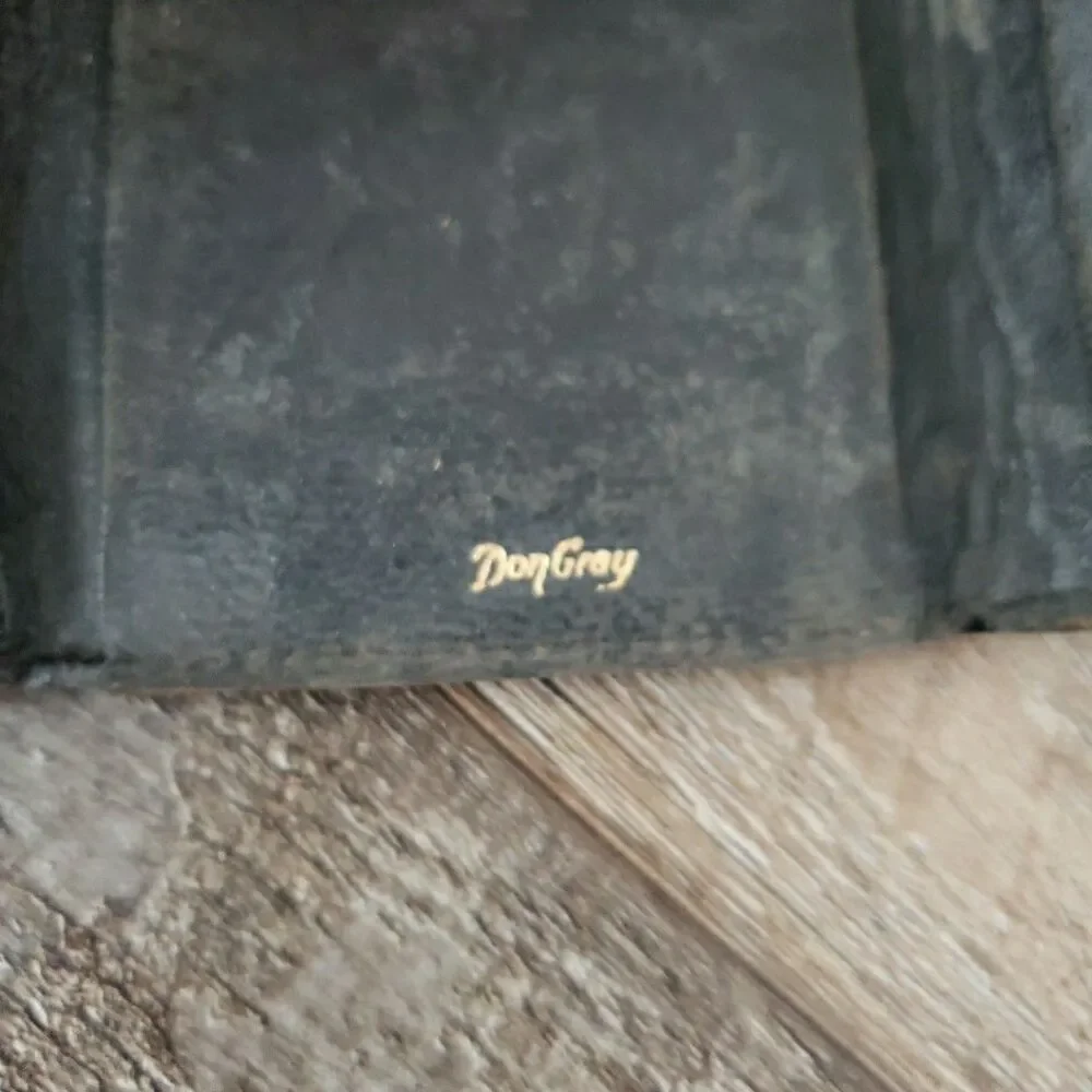 Vintage Leather Zipper Spring Temper Hook Key Card Holder Antique VTG